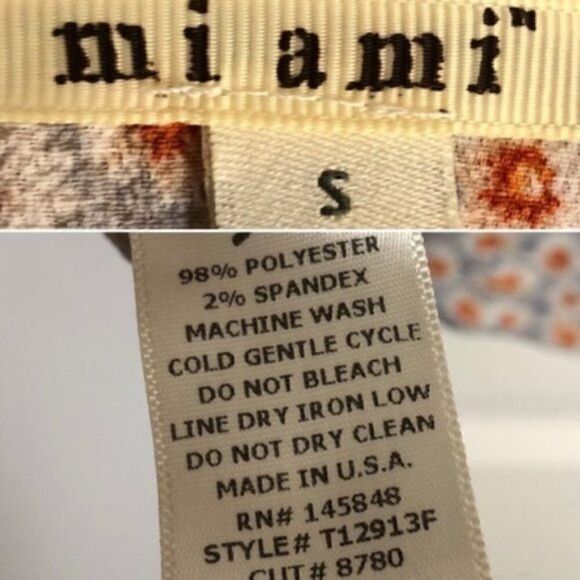 Francesca’s Carissa Front Tie Knot Cropped Floral Top Gray S - Picture 10 of 11